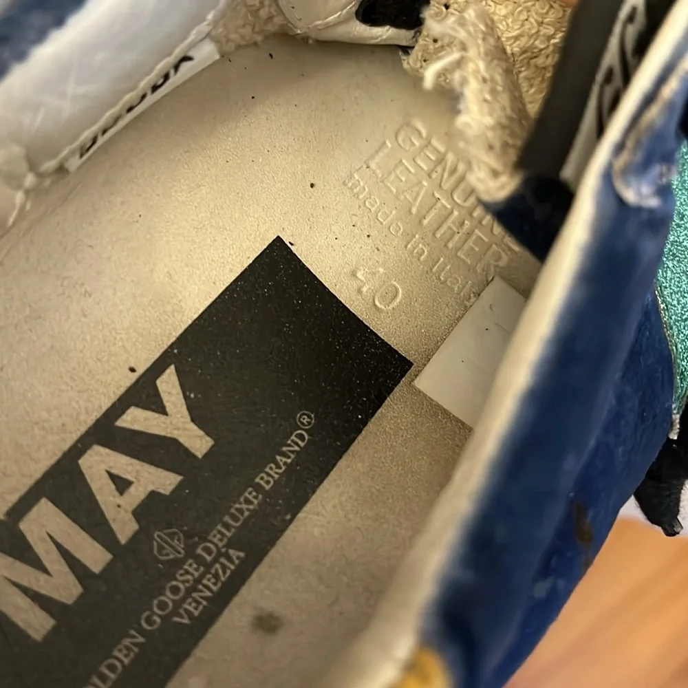 Golden Goose May Sneakers in Blue Velvet size 40 - Picture 5 of 10